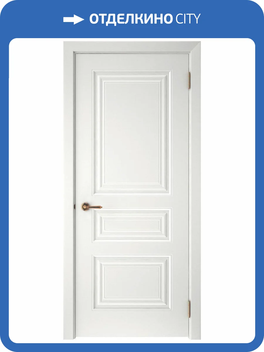 Межкомнатная дверь эмаль Текона СМАЛЬТА-44, глухая, белый 900x2000 фото 2