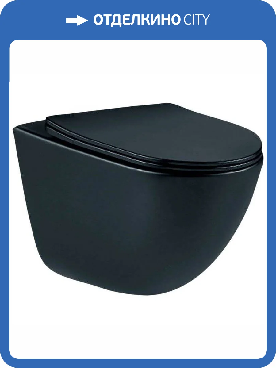 Унитаз подвесной Esbano Lotus ESUPLOTUBM черный матовый фото 4