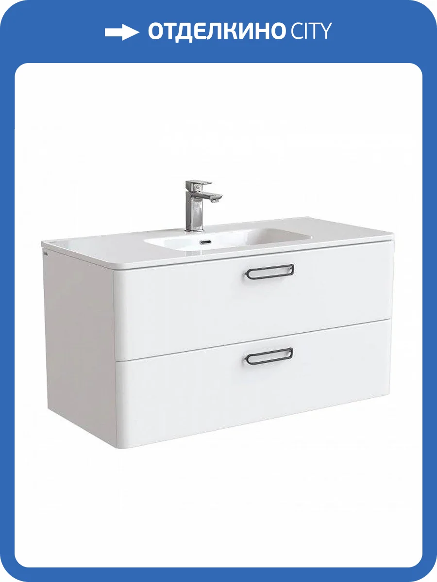 Тумба с раковиной Iddis Brick 100 BRI10W1i95K подвесная, белый фото 4