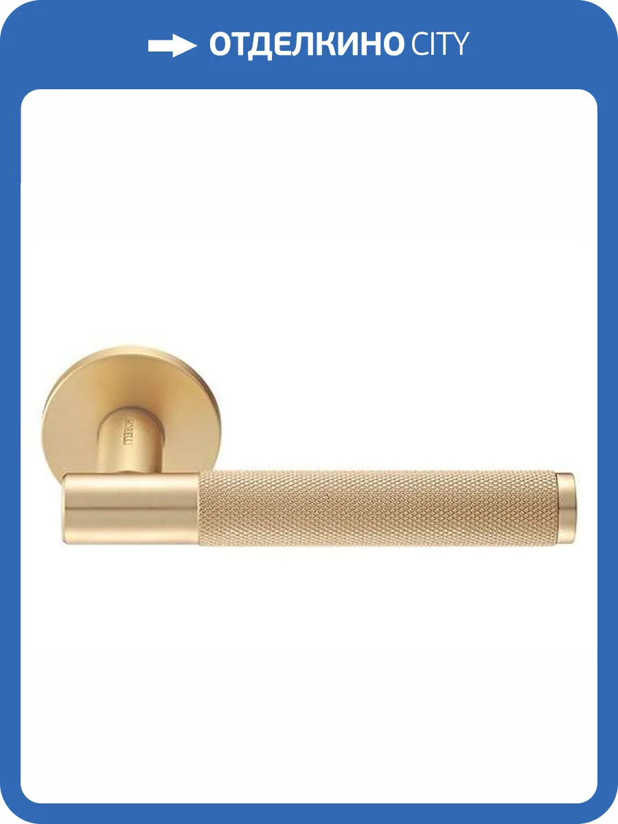 Дверная ручка Morelli AZRIELI MH-57-R6T MSG матовое сатинированное золото, раздельная на круглой розетке 6 мм фото 4