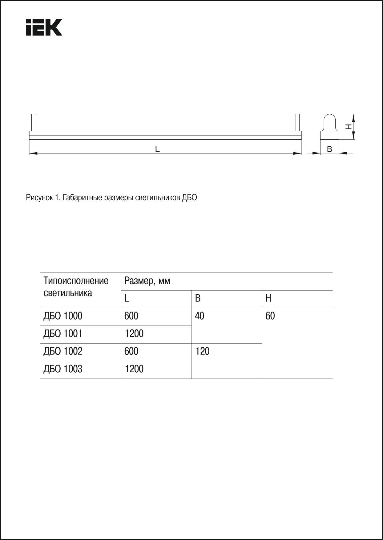 Настенно-потолочный линейный светильник IEK ДБО 1000 LDBO0-1000-01-060-K01 фото 7