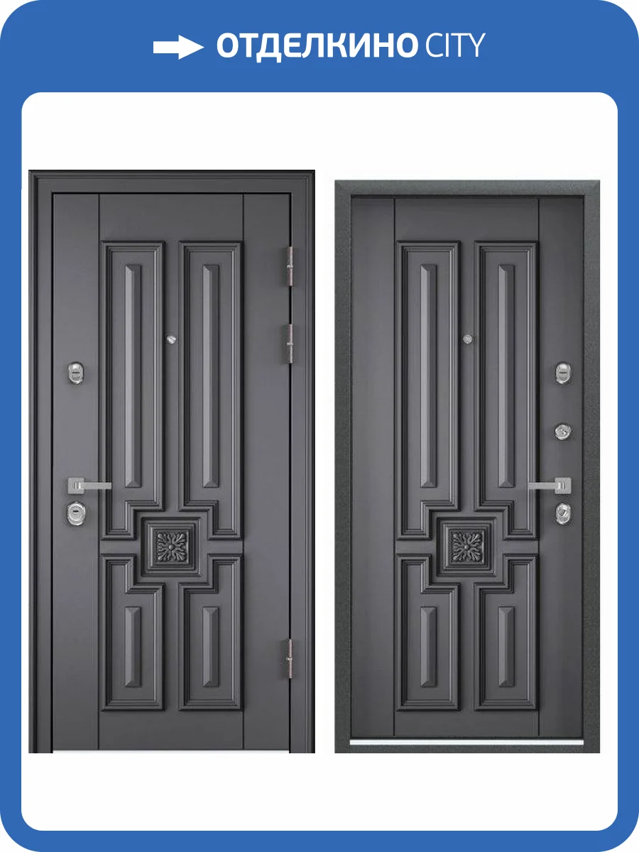 Входная стальная дверь Torex PROFESSOR-4+ 02 PP 13278 ПВХ Холст вулканический/ПВХ Холст вулканический 2000x880 фото 2