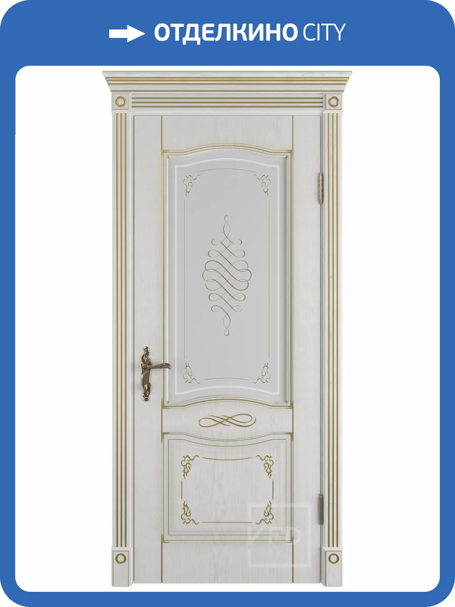 Межкомнатная дверь Владимирская Фабрика Дверей экошпон VFD Vesta, остекленная, Bianco Classic PG 900x2000 фото 2