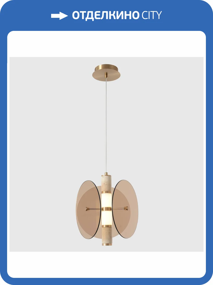 Светильник подвесной Crystal Lux Amarillo SP12W LED Brass фото 4