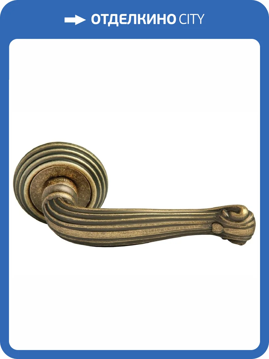 Дверная ручка Rucetti RAP-CLASSIC-L 4 OMB старая матовая бронза фото 2