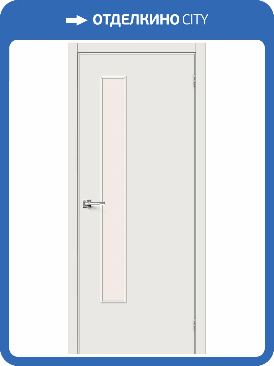 Межкомнатная дверь Bravo Гост-9 полотно Л-14 (Белый) 800x2000 фото 2