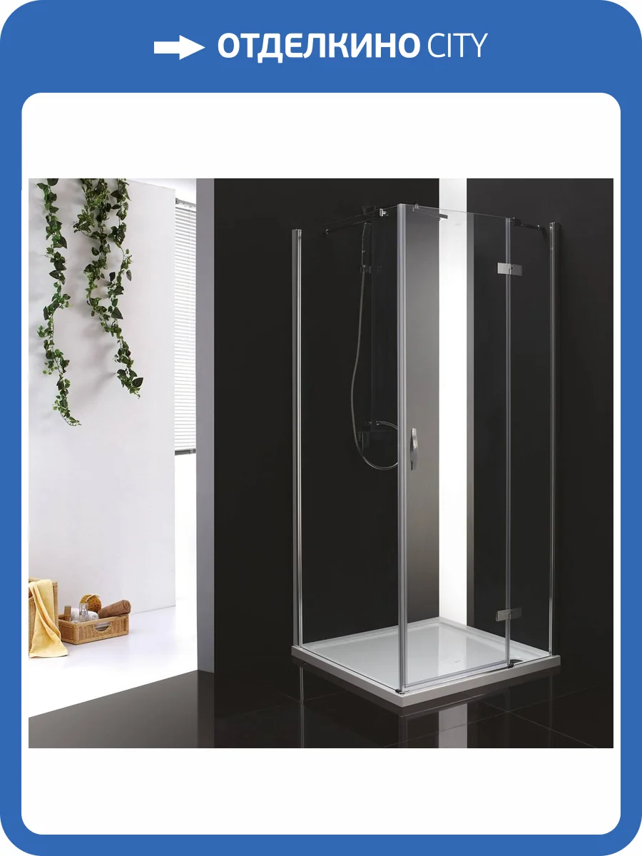 Душевой уголок Cezares BERGAMO-W-A-1-90-C-Cr-R профиль хром, стекло прозрачное, 90x90x195 фото 3