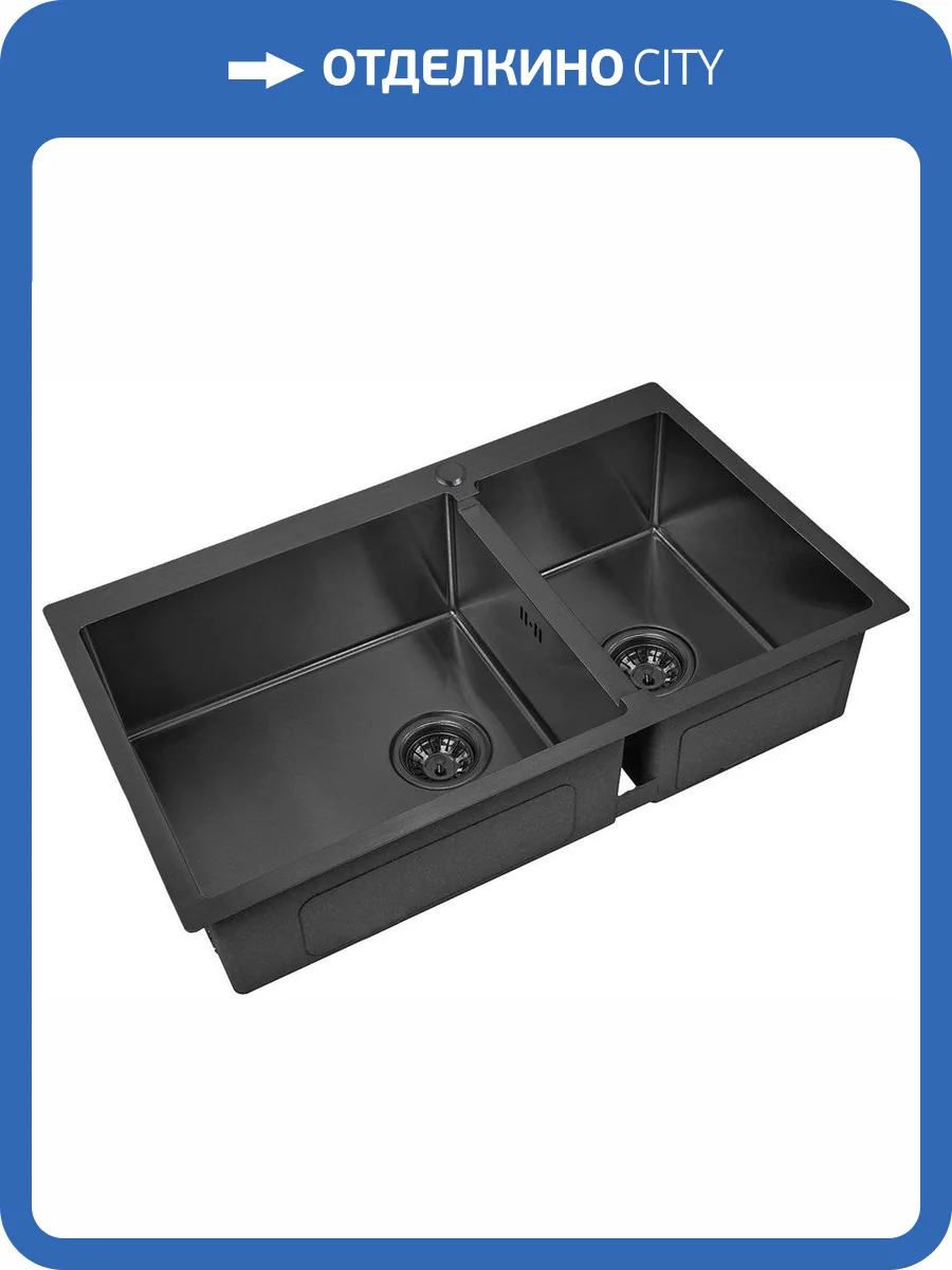 Мойка кухонная Zorg Inox PVD 78-2-51 L grafit фото 3