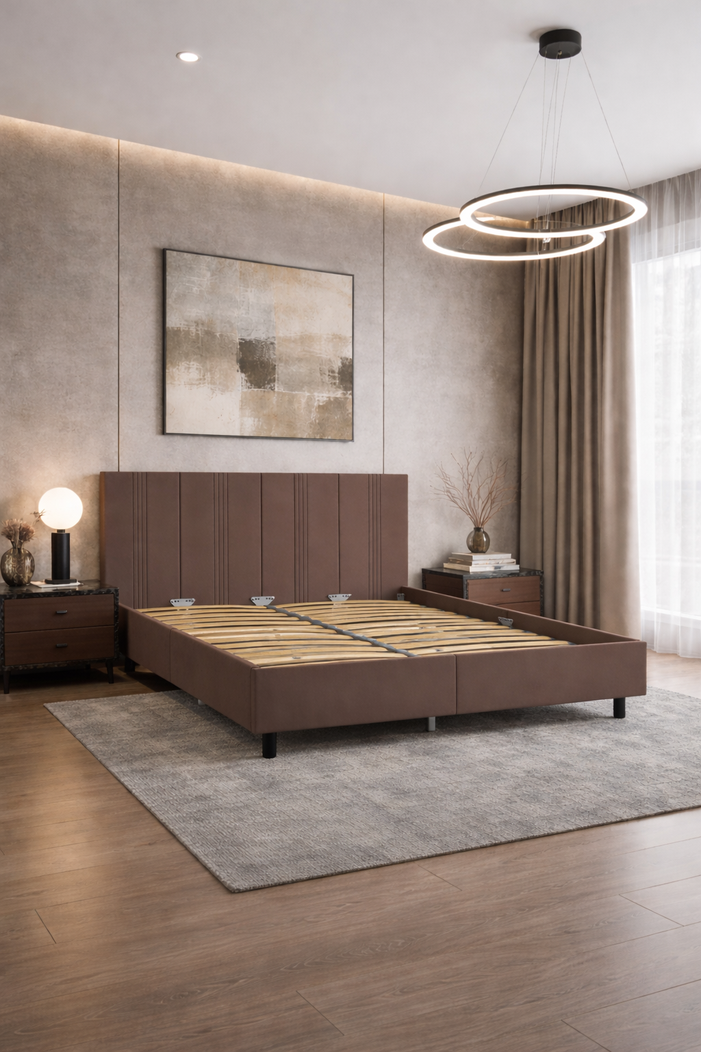 Кровать двуспальная Мелодия сна Наоми 00-00312661 Песчано-Бежевый 180х200 фото 4