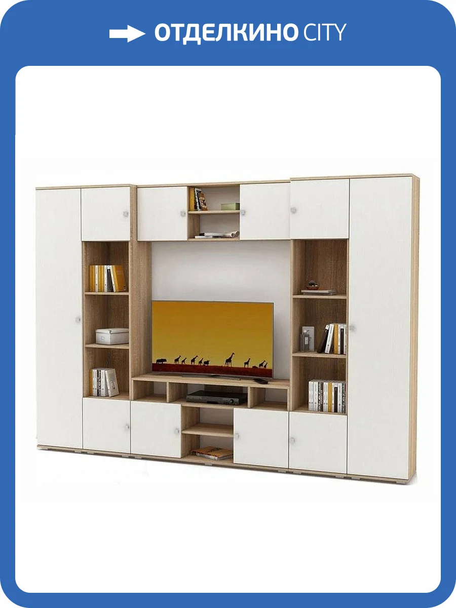 Стенка для гостиной ВМФ Тунис-4 MAS_STNT-4-DSB фото 2