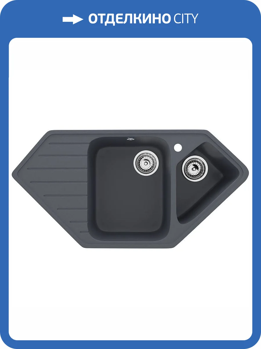 Мойка кухонная Ulgran Classic U-409-343 антрацит фото 4