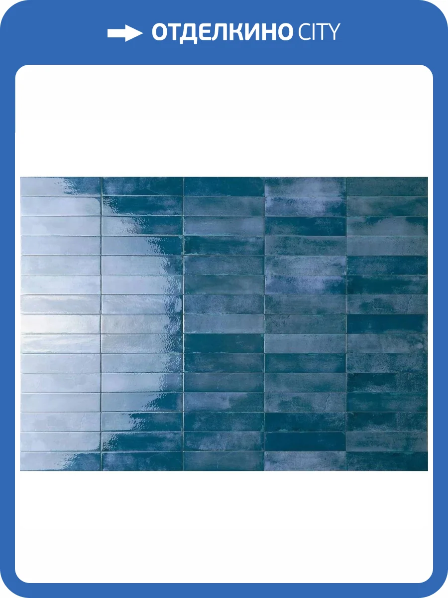 Керамогранит Rondine Group RHS Mojave J91276 Blu Brick 6x25 фото 2