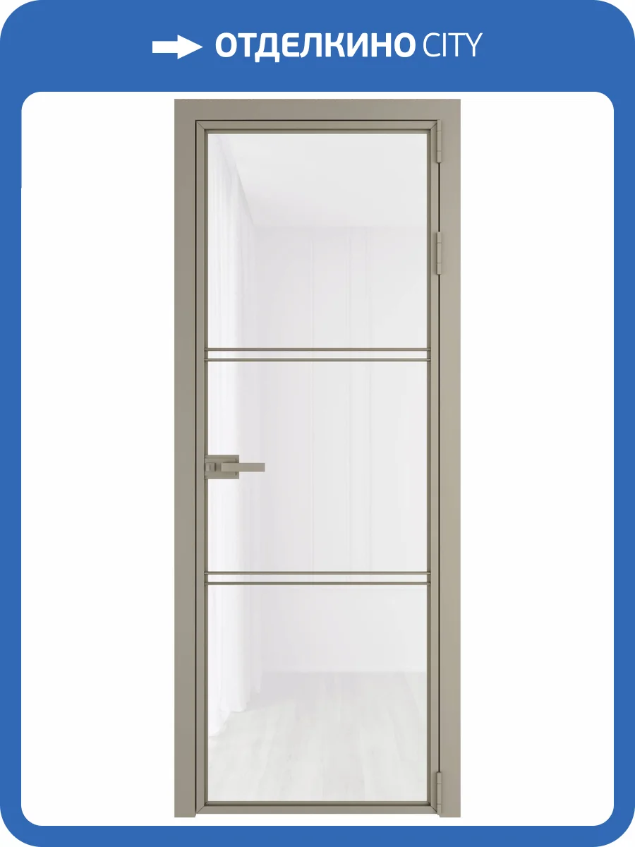 Межкомнатная дверь Profil Doors 3 AX цвет профиля Никель матовый, стекло безопасное 6 мм белый триплекс 800x2000 фото 2