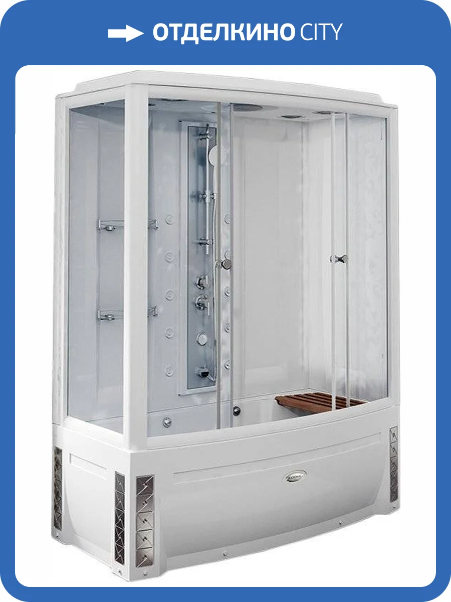 Душевой бокс Radomir Элис 2 правый, стекло прозрачное фото 8