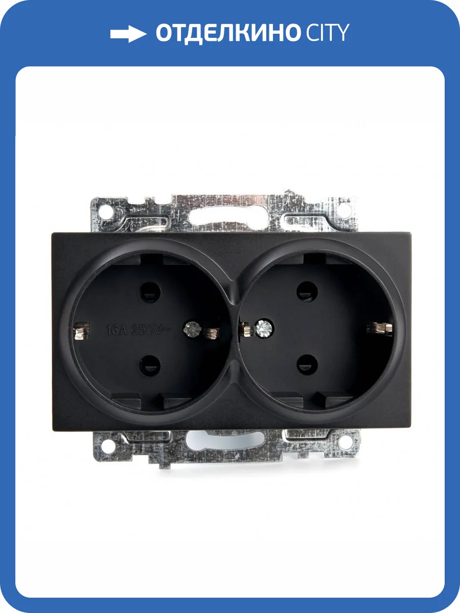 Розетка двойная с защитной шторкой Stekker Катрин 39612 фото 2