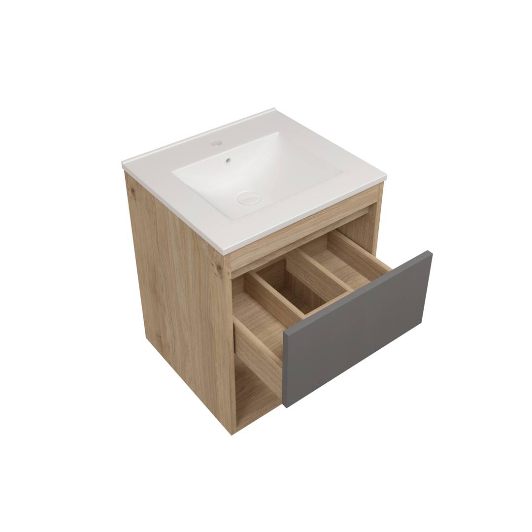 Фасад для тумбы Watersense Milana W00954 графит, 50 см фото 2