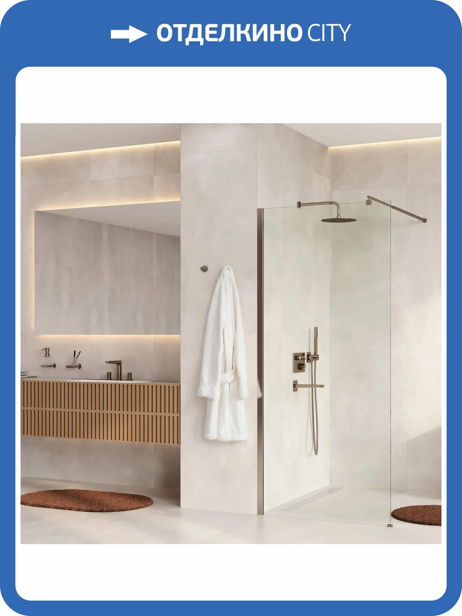 Душевая перегородка Wasserkraft Rur 30W40BN профиль никель, стекло прозрачное, 120x120x200 фото 5