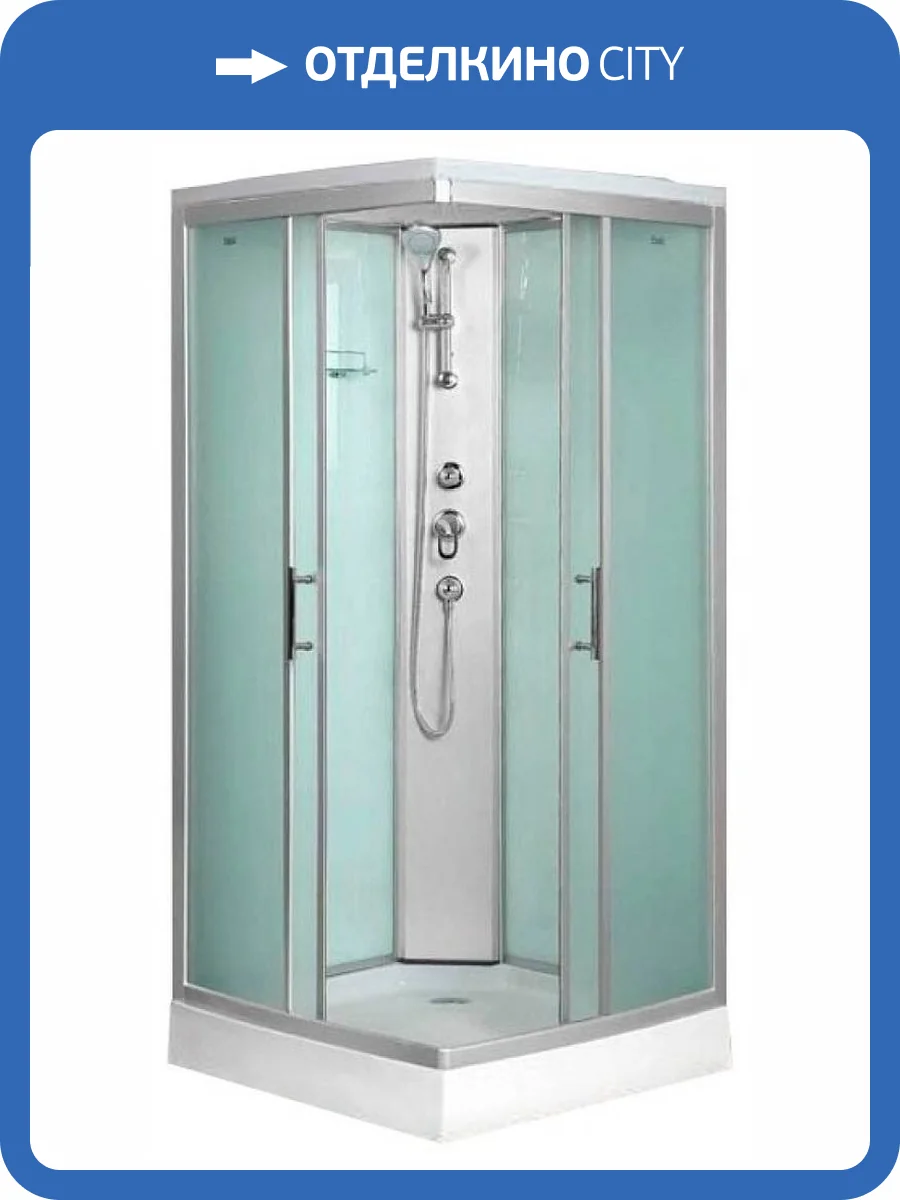 Душевая кабина Arcus Style S-43 100x100x210, двери - матовые фактурные, задние стекла - белые матовые фото 3