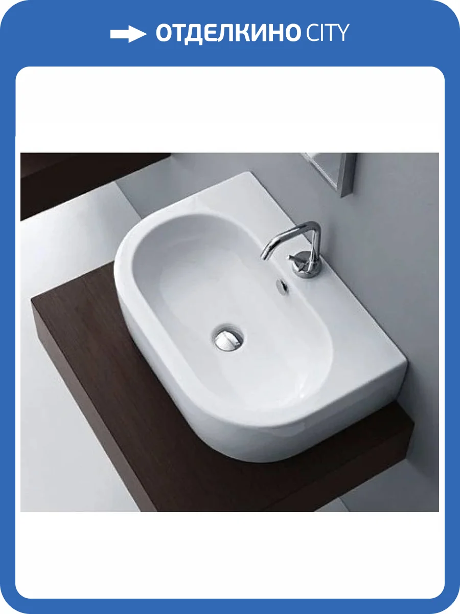 Раковина Kerasan Flo 314201*1 накладная, 60 см фото 3