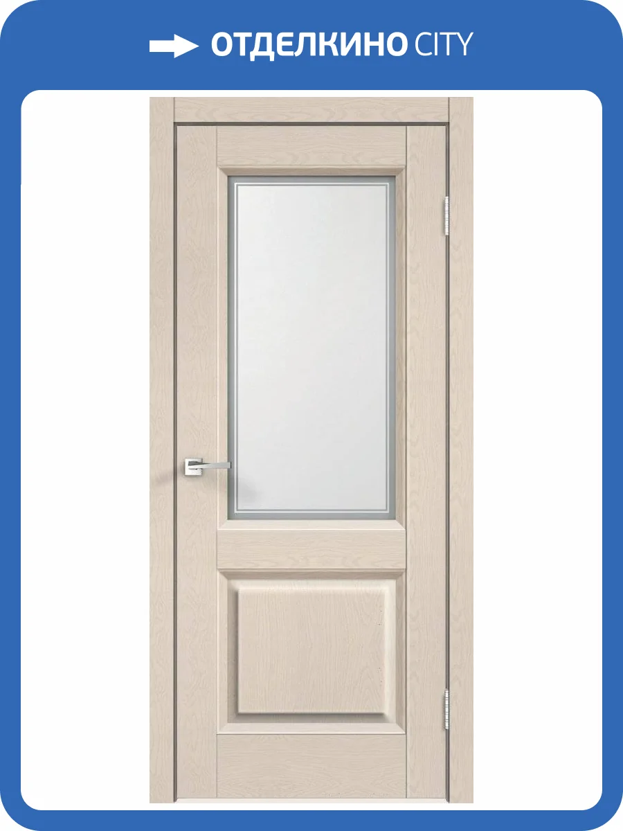 Дверное полотно Softtouch VellDoris SoftTouch ALTO 6 VD1030067 Стекло Мателюкс, контур №1 Ясень капучино структурный 800x2000 фото 2