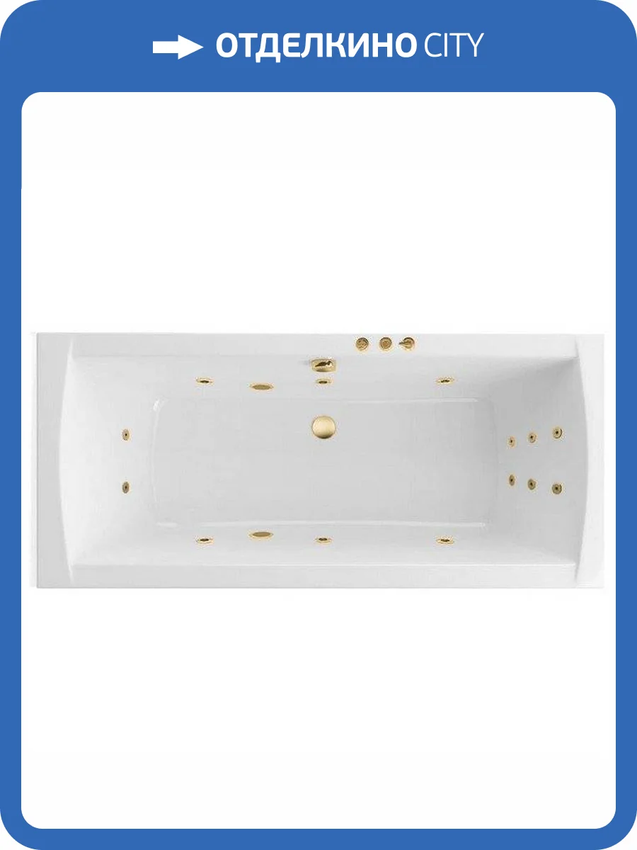 Акриловая ванна Excellent Aquaria Lux SMART WAEX.AQU18.SMART.GL 180x80 золото фото 4