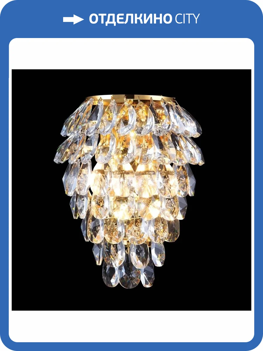 Бра Crystal Lux Charme AP3 Gold/Transparent фото 2