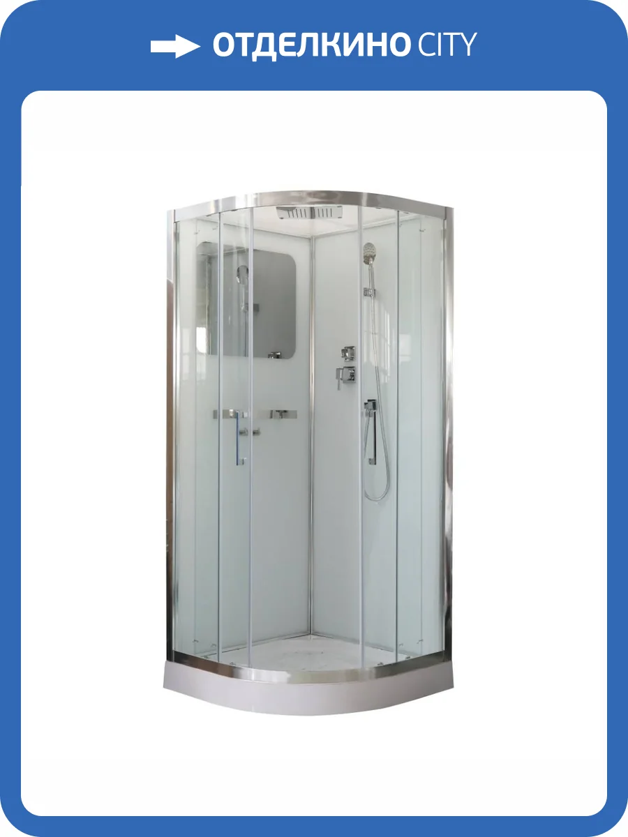 Душевая кабина Cerutti Spa VIVA101 с низким поддоном, профиль хромированный фото 10