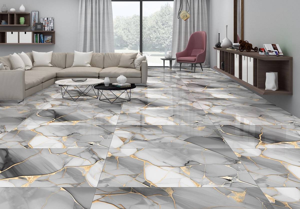 Керамогранит Asia Pacific Benicia Grey high gloss polished 60x120 фото 2