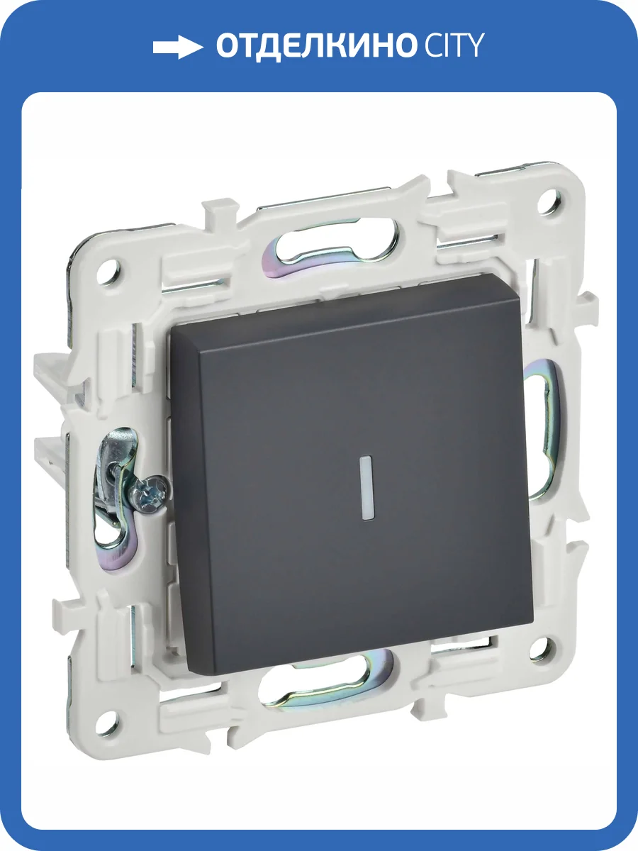 Выключатель 1-клавишный IEK Skandy SK-V10-1-10-K48 титан фото 4