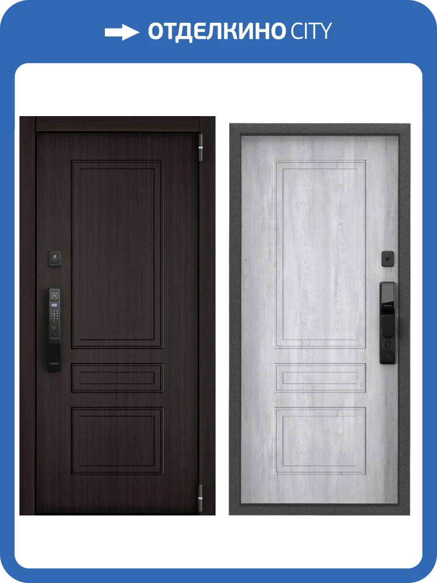 Входная стальная дверь Torex CYBER PRO PP 1744117 ПВХ Лиственница темная/ПВХ Санторини белый 2050x880 фото 2