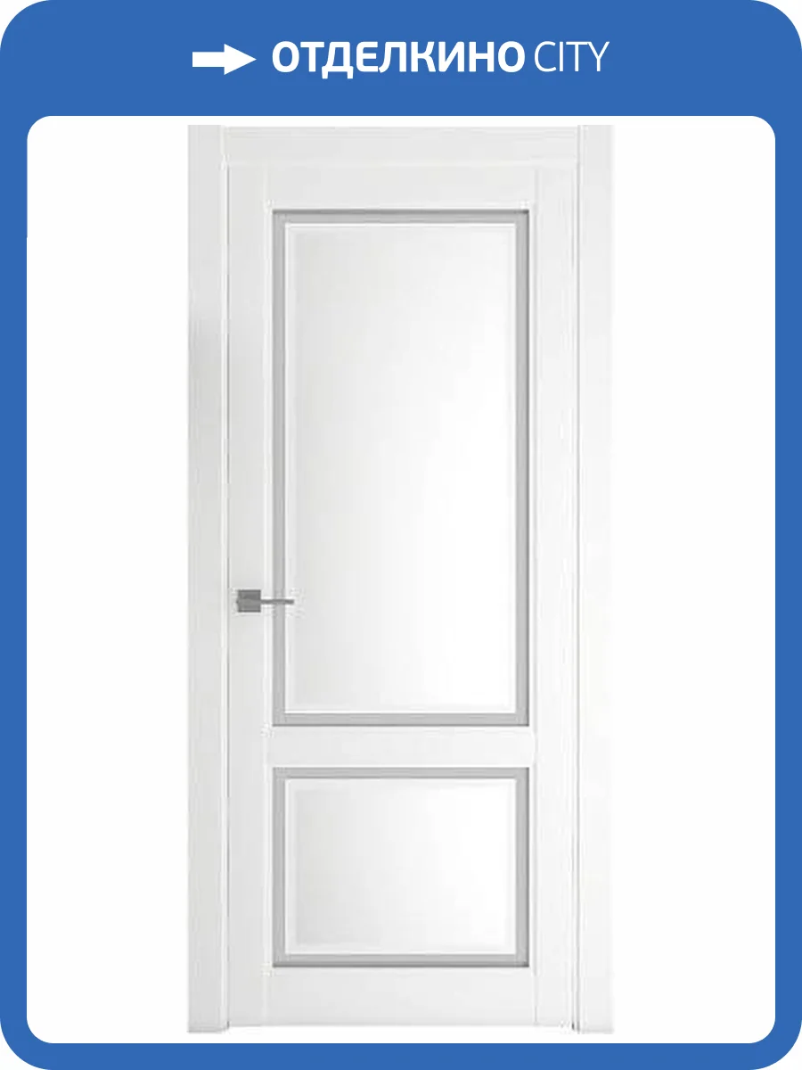 Межкомнатная дверь Albero Империя Афина-2 полотно Белый, стекло мателюкс 700x2000 фото 2