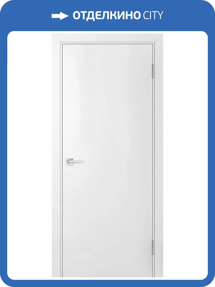 Межкомнатная дверь эмаль Текона Смальта-line 00, глухая, Ral 9003 белый 800x2000 фото 2