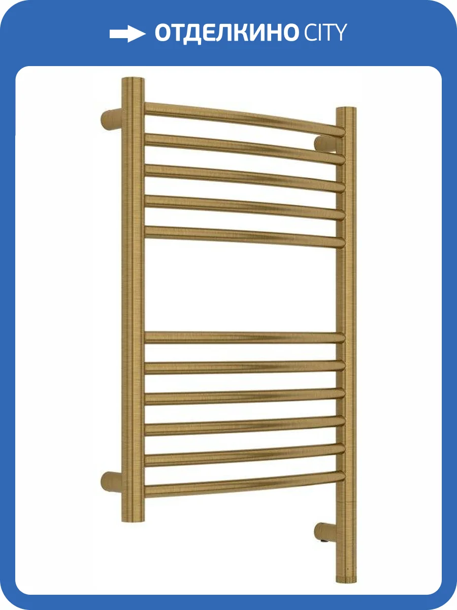 Полотенцесушитель электрический Сунержа Богема 3.1 051-6003-6040 правая, Состаренная латунь, 70x45 фото 5