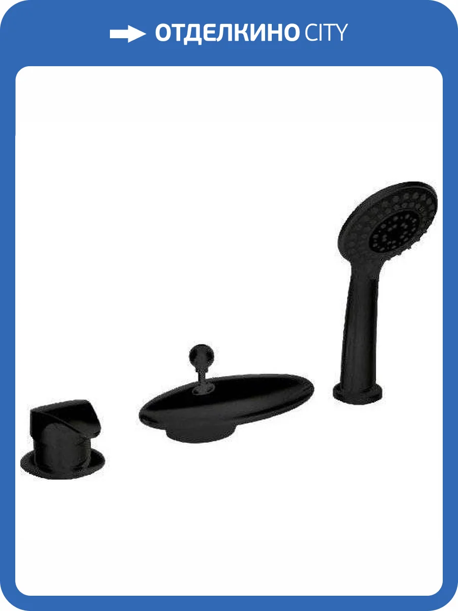 Смеситель на борт ванны Bravat Niagara Black F5140197BM-RUS черный фото 3