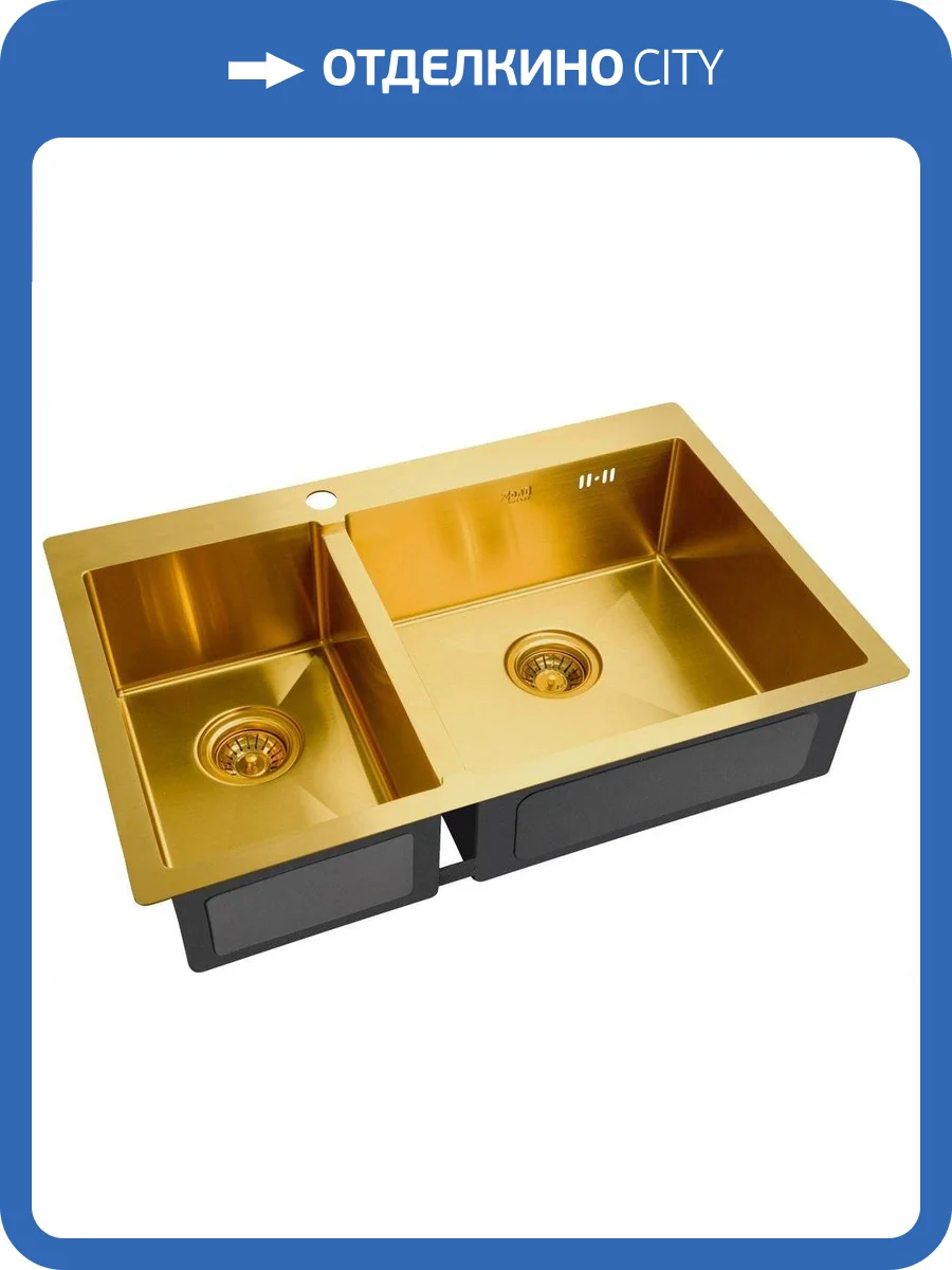 Мойка кухонная Zorg Inox PVD SZR-78-2-51 R bronze фото 3