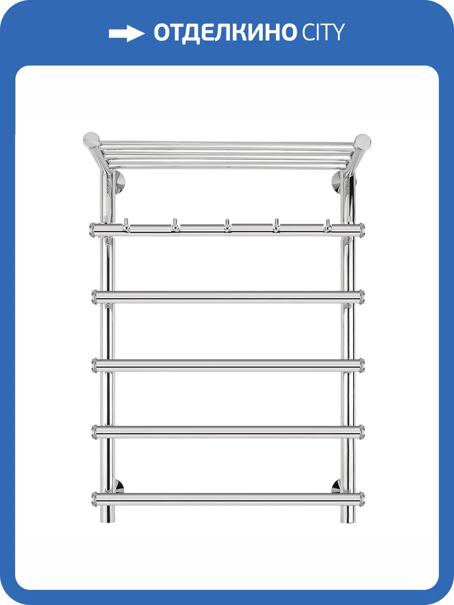 Полотенцесушитель электрический Secado Турин 4603777455385 1 КСП 80x40x50, L, хром фото 3