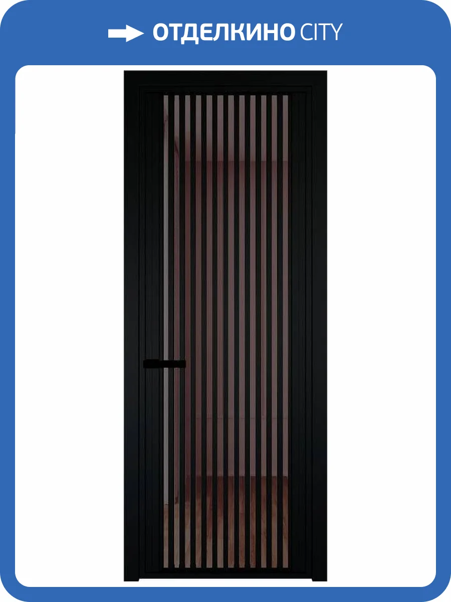 Межкомнатная дверь Profil Doors 3 AGP цвет профиля Черный, стекло безопасное 6 мм золотистая бронза 600x2000 фото 2