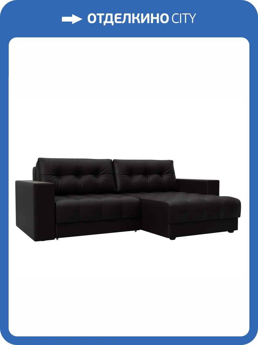 Диван угловой Лига Диванов Лига-049 НПБ 128467 GRIFON 12 коричневый, с декором фото 9