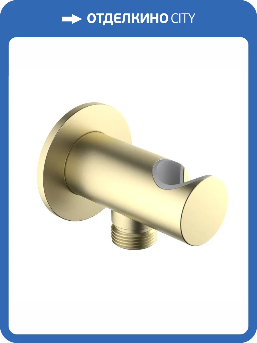 Шланговое подключение Aquatek AQ2464BG золотой брашированный, с держателем фото 3
