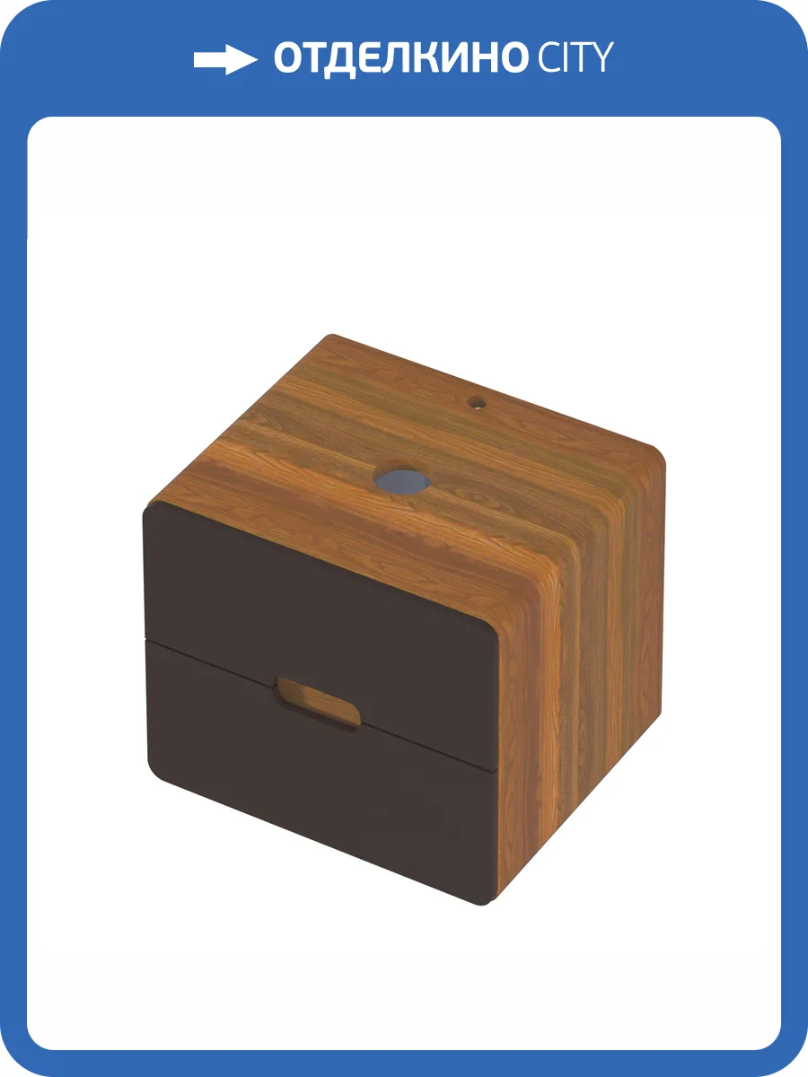 Тумба под раковину 1MarKa Vortex  Ц0000033058 орех ноче тортона, монолит найт, 60x50x50 фото 6