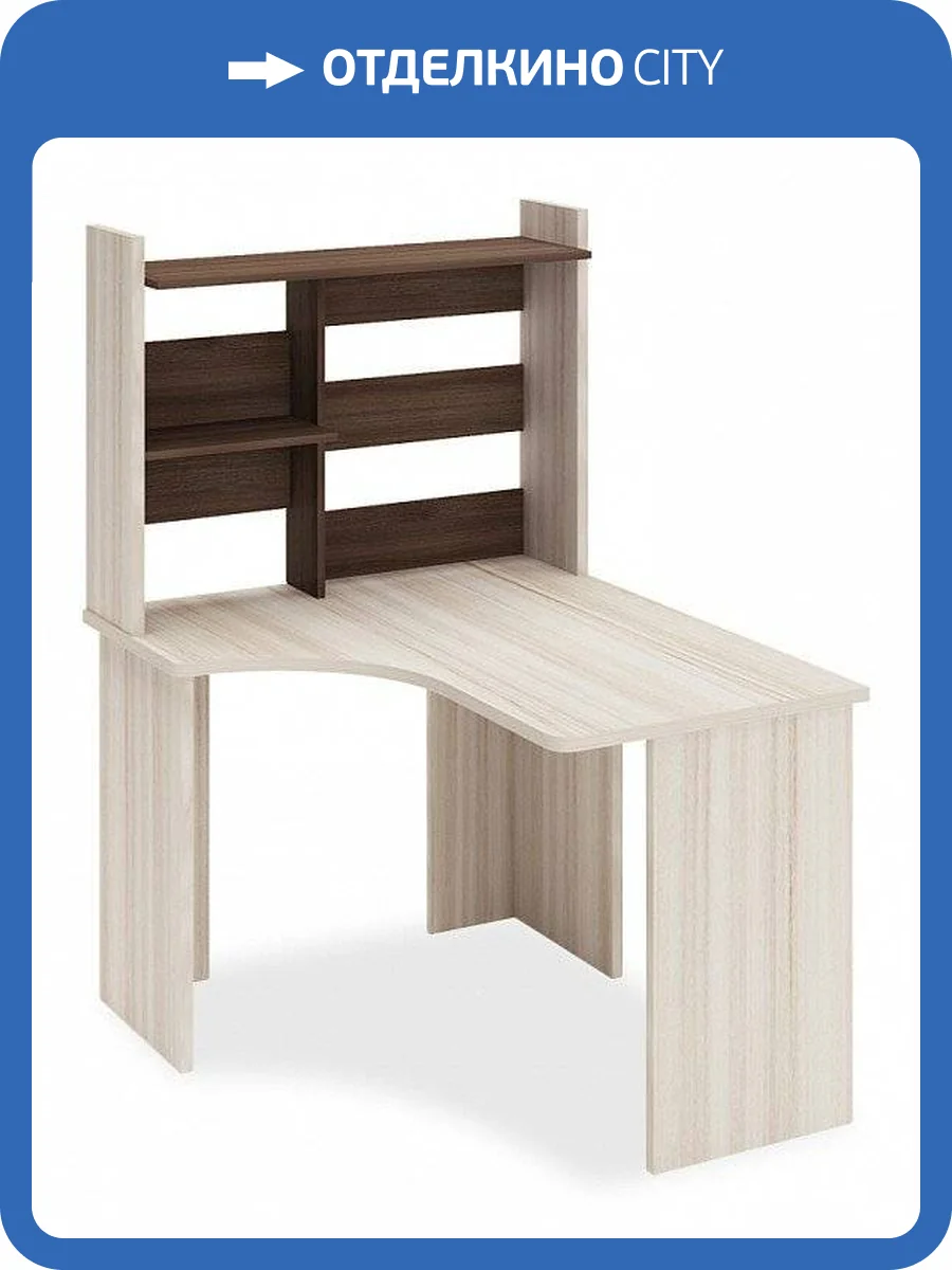 Стол компьютерный Merdes Домино Lite MER_SKL-Ugl120-NKL-100-bez-tumby-KSH-CH-LEV фото 2