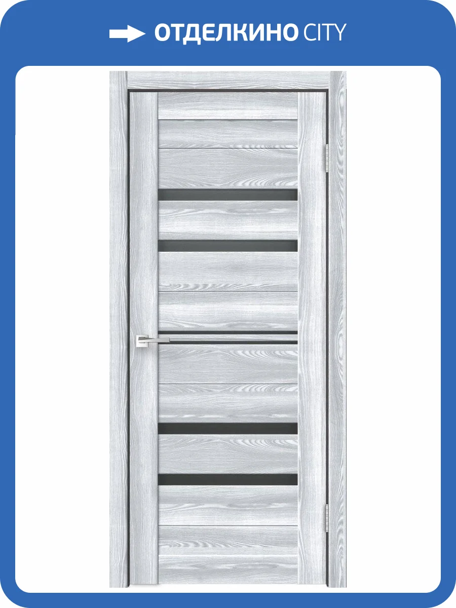 Дверное полотно экошпон VellDoris XLINE 6 VD016726 Лакобель черное 900x2000 фото 2