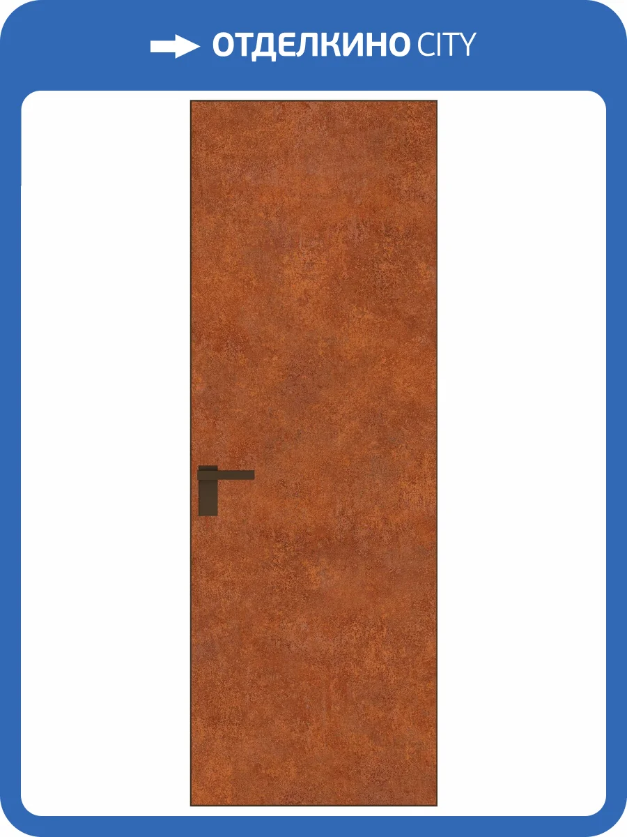 Межкомнатная дверь Profil Doors 1 AGK цвет профиля Деорэ, алюминиевая панель ржавчина 800x2000 фото 2