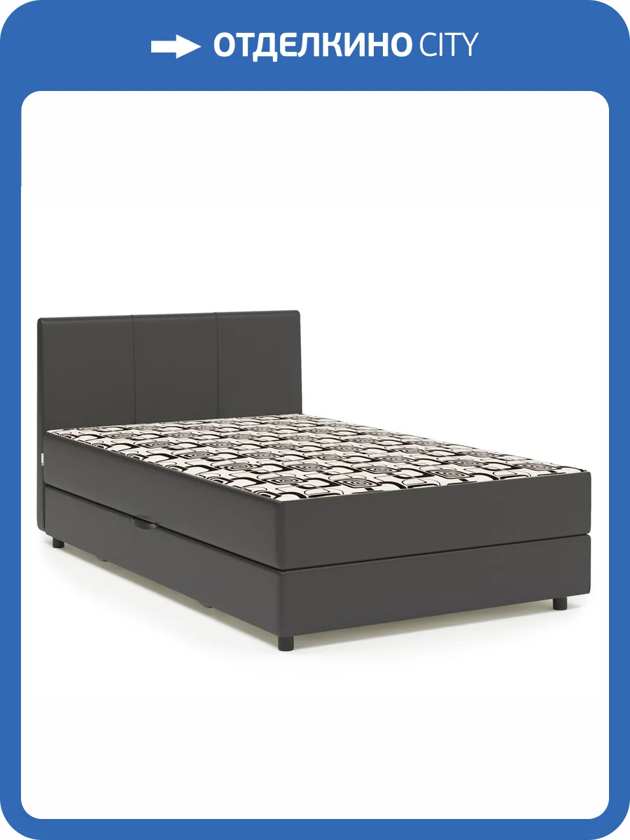 Кровать Шарм-Дизайн Классика 104210574 140x198 экокожа шоколад и ромб фото 5