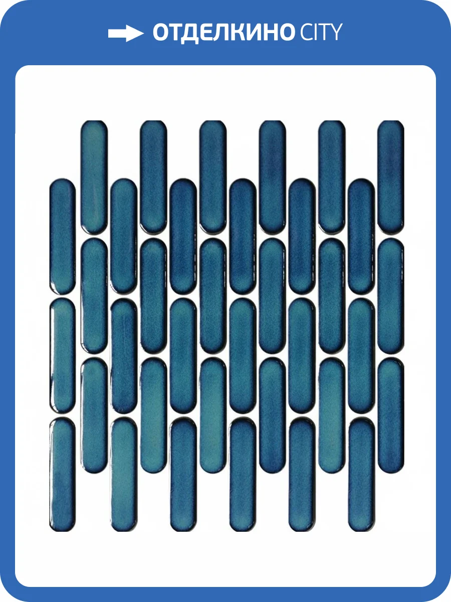 Мозаика NSmosaic Rustic series R-344 Глянцевая (2.3x9.8) 30x30 фото 4