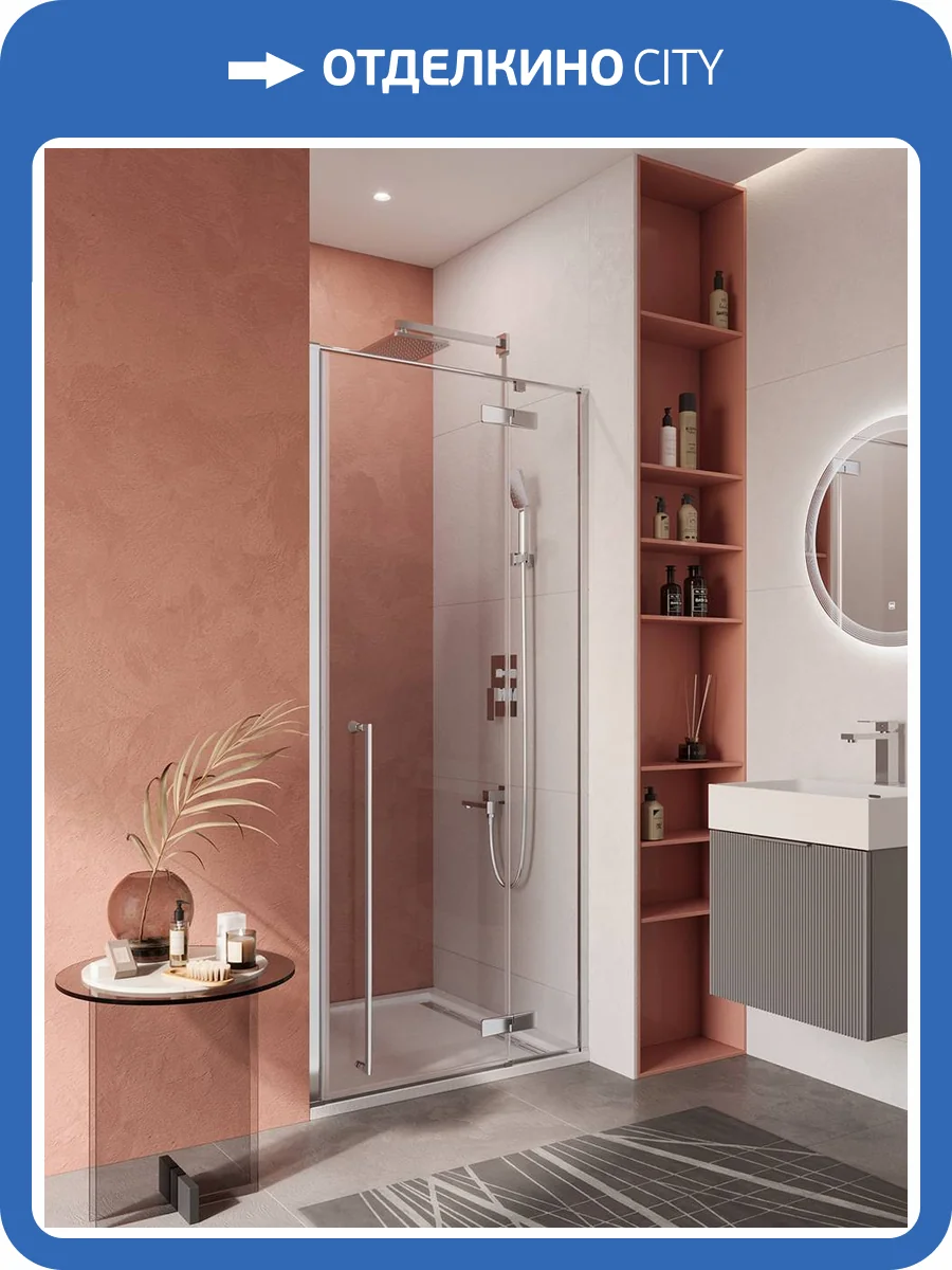 Душевая дверь в нишу Cezares LINER-B-12-100-C-Cr-R профиль хром, стекло прозрачное, 100x195 фото 6