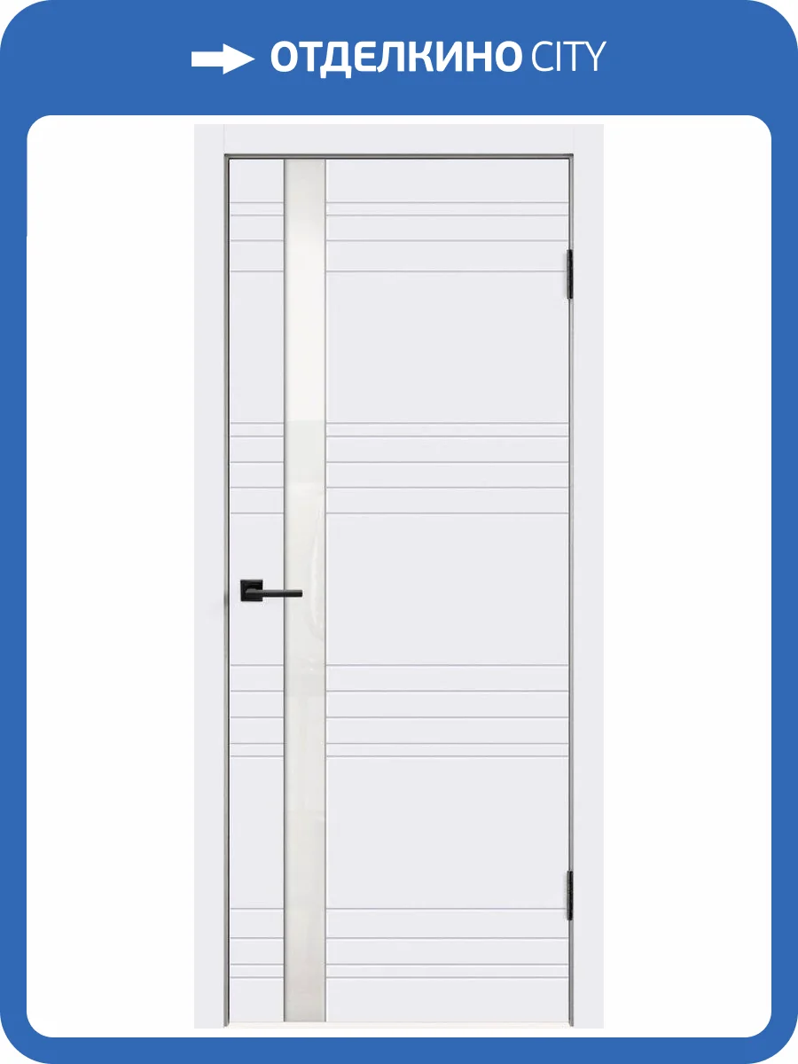 Дверное полотно Эмаль VellDoris SCANDI N Z1 VD1000081 Лакобель белое 600x2000 фото 2