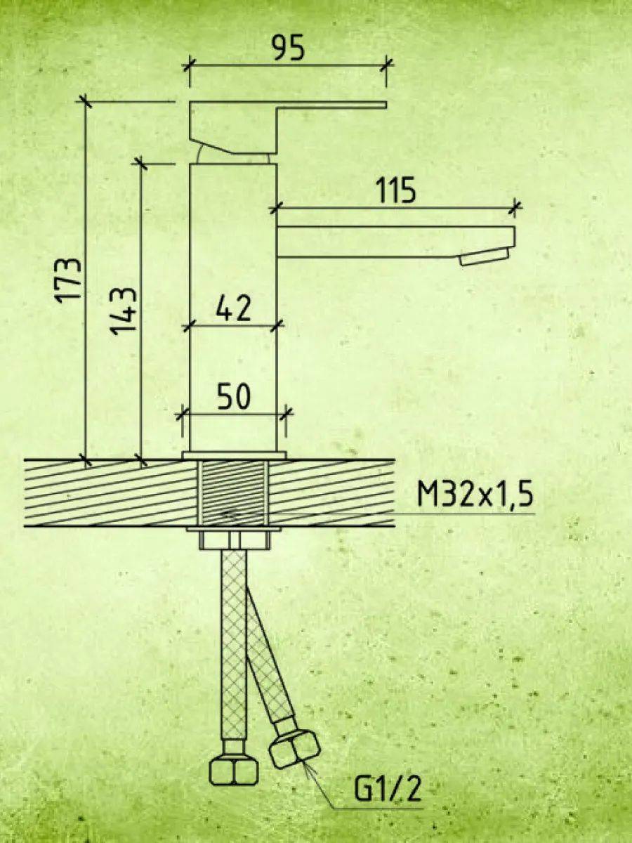Смеситель для раковины Watersense Eva W00341 хром фото 4