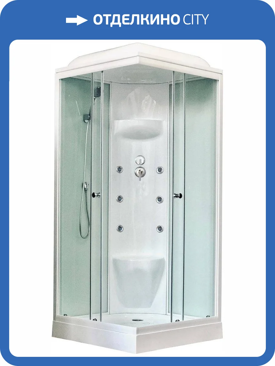 Душевая кабина Royal Bath RB 90HP7-WT с низким поддоном, с сиденьем фото 4