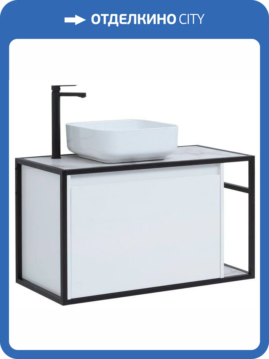 Тумба под раковину Aquanet Nova Lite Loft 90 261652 белый фото 12